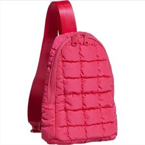 Sol And Selene Rejuvenate Hot Pink Quilted Sling Backpack/NWT